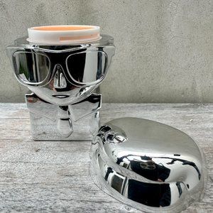 NEW KARL LAGERFELD MODELCO LIP BALM - KISS ME KARL! - LIMITED EDITION - SILVER !